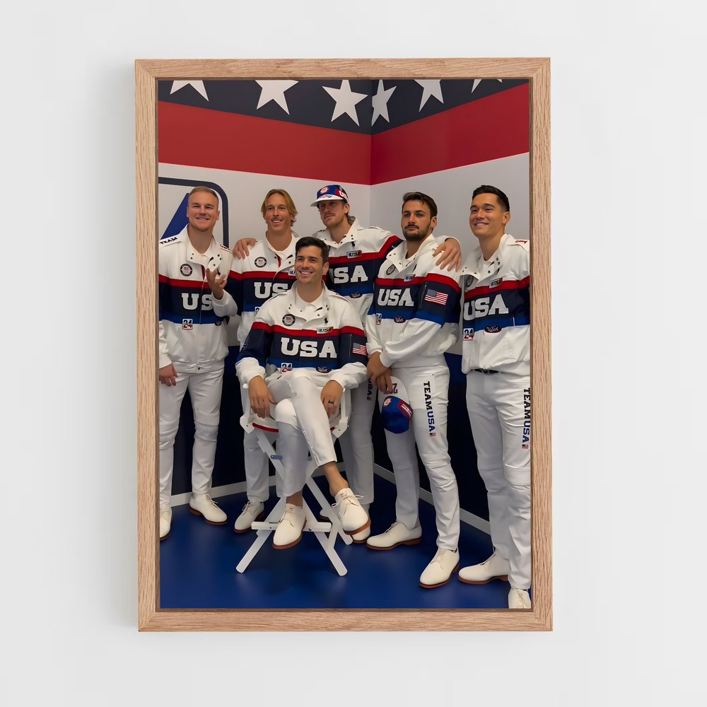 Poster Team USA Beach Vibes – affiche Beach-volley (vue 4)